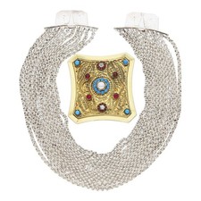 Kropfkette Silber teil vergoldet 25324819, Second Hand, Handarbeit, getragen