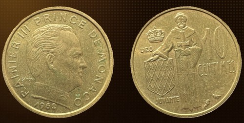 Monaco centimes 1962 - monaco,