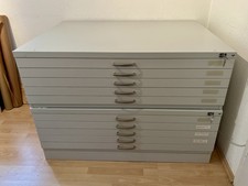 Zeichenschrank, Planschrank, Flachablageschrank, DIN A0, 5 Schubladen