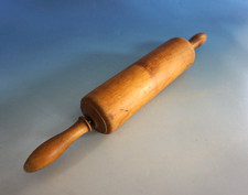 Vintage Wellholz Nudelholz Teigroller Teigrolle Holz 52 cm um 1920  (F025-451)