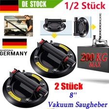 1/2 Stück 200KG Saugheber Glassauger Glasheber Vakuumheber Sauggriff 8" Saugnapf