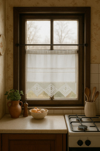 Fenstervorhang aus baumwolle - aus,