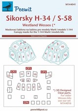 Canopy Mask: Sikorsky H-34 / S-58 - Mark I - / 1:144