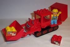 LEGO DUPLO BAUSTELLE BOB DER BAUMEISTER BAGGER RADLADER BUDDEL MIT FIGUR BOB !!