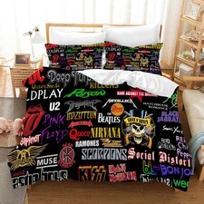 3D Rock Bands Sign Quilt Cover