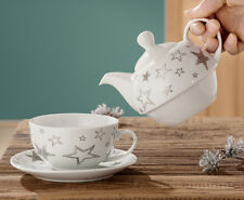 Teetasse mit Teekanne Silver