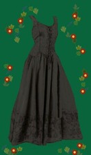 Gothic Mittelalter Ethno Kleid Audry bestickt Zier - Schnürung 36 38 40 42