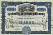 International Safety Razor 1944 North Action Massachusetts Bloofield New Jersey