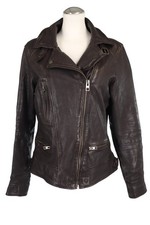 Oakwood Damen Jacke Gr. 38 Lila Leder Biker Jacke