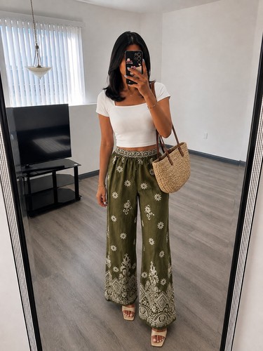 Fließende hose boho trend - fließende,