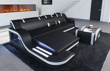 Ledercouch PALERMO L Form LED