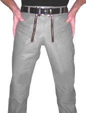 LEDERHOSE grau Zimmermannshose