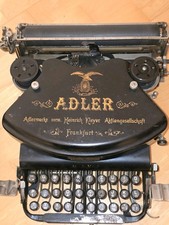 Adler Schreibmaschine Modell 7 Antik Stoßstangenmaschine