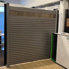 Rhombus Alu Zaun Silber– Aluminium Sichtschutzzaun Gartenzaun