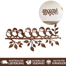 Rost Vögel Wandbild Deko