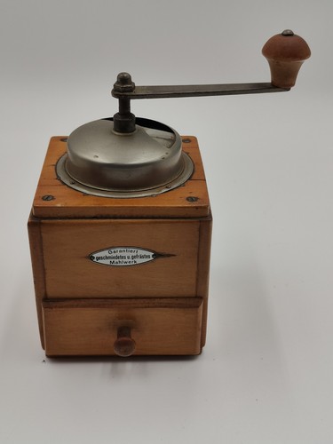 Alte kaffeemühle holz metall - alte,