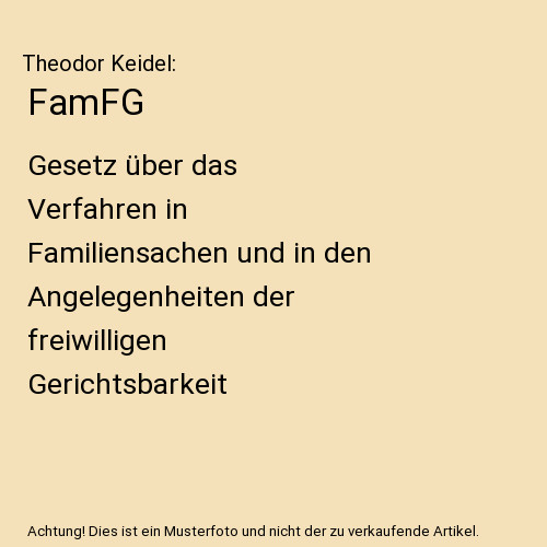 Famfg gesetz über das - gesetz,