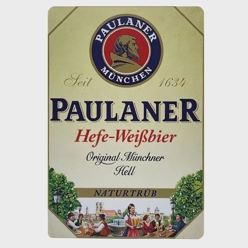 Blechschild paulaner hefe - blechschild,