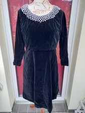 original 50er 50s 1950 Kleid schwarz Samt vintage antik rockabilly gothic xl