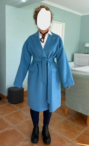 Ottod áme wollmantel blau - wollmantel,,