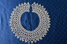 Handarbeit Occhi-Spitze Frivolitäten-Arbeit Spitzenkragen Innen 50 cm Außen 100