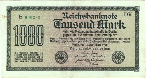 Reichsbanknote 1000 mark 1922 - 1000,