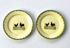 2 Frühstücksteller / Mittelteller  “Hahn & Henne“  Manuf. Zeller Keramik“