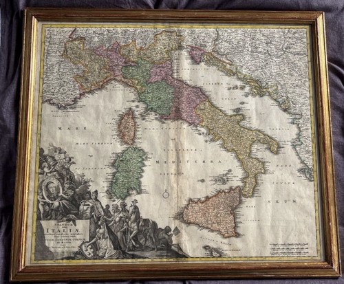 Landkarte italien jh - italien,