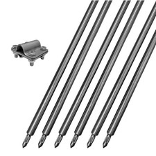 Tiefenerder 9M Set V4A Edelstahl | 6 x 1500mm Ø20mm Erdungs inkl. Kreuzverbinder