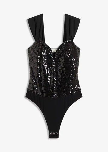 Body mit pailletten - body,