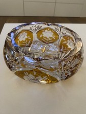 Bleikristall Aschenbecher Midcentury 1960 Bernstein Schliff Shabby Deko Schale