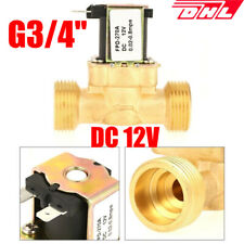 12V Magnetventil Messing 3/4" DC 8 bar NC stromlos geschlossen Wasser Ventil DHL