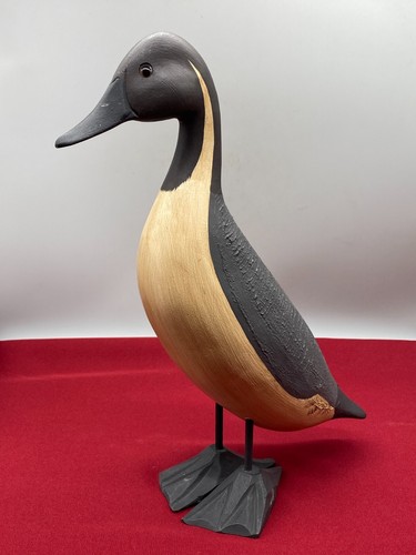 Ente attrappe holz handbemalt - ente,