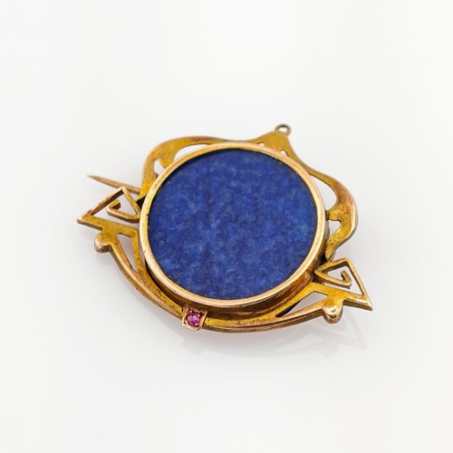 Jugendstil brosche aus - aus, gold
