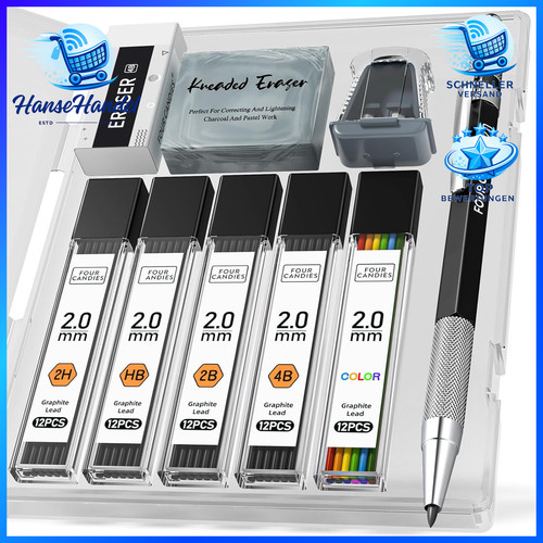 Druckbleistift 2mm set metall - 2mm,
