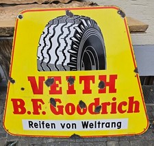 VEITH B.F. Goodrich Emailleschild, Original 50er Jahre 122x95