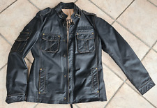 MUSTANG Herren  Lederjacke Leder Jacke Bomer Biker schwarz Gr. S neuwertig