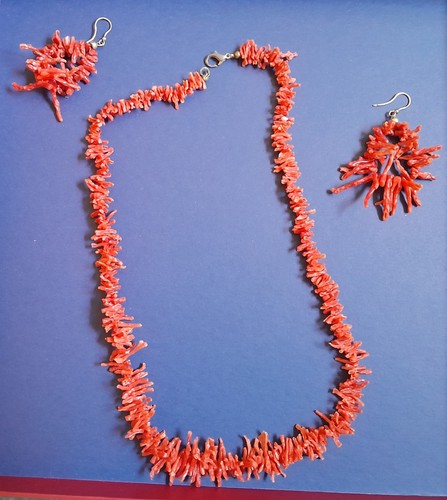 Schmuckset rote stabkoralle - rote,
