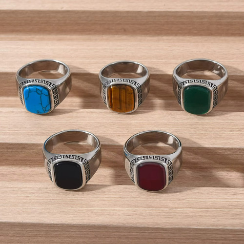 Edelstahl ring herren - ring, gold