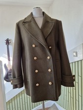 new Zara ♥ Kurzmantel Caban olivgrün xl 46 Jacke Mantel Knöpfe