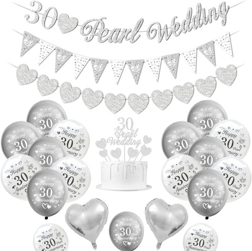 Perlen hochzeit deko 30 - perlen, deko,