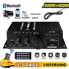 12V Bluetooth Mini Verstärker HiFi Power Audio Stereo Bass AMP USB MP3 FM Auto