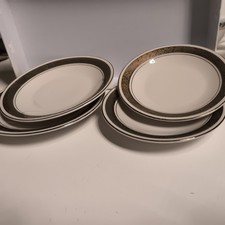 Bavaria Schirnding 4 Stück Porzellanteller 12 cm mit Goldrand 