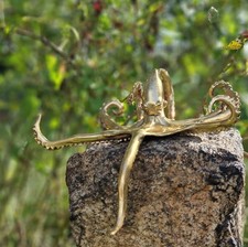 Oktopus Bronze Tier Skulptur