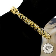 Wert: 6.500,- Brillant 0,50 Ct Armreif 750 / 18 Kt Gold 16 cm XXYY