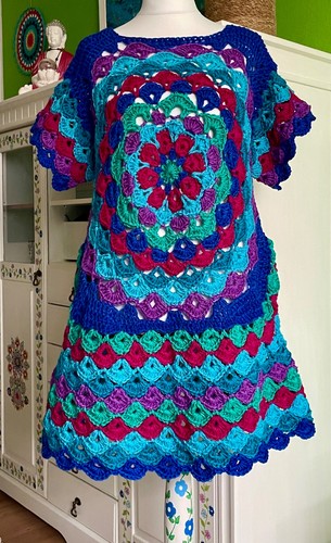 Handmade häkelkleid - häkelkleid, xl