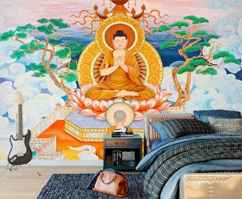 Religiöse buddha statue - 3d,