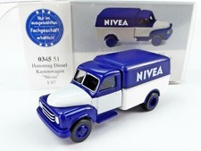 Wiking 0345 51, Hanomag L28 Diesel Kastenwagen NIVEA, SoMo Vedes 2014, 1:87