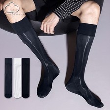 Seidige Herren Anzugsocken öl