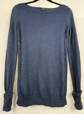 Theory Blue Alpaca Silk Boat